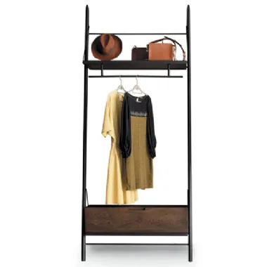 Appendiabiti Easy Closet in metallo e legno di Devina Nais