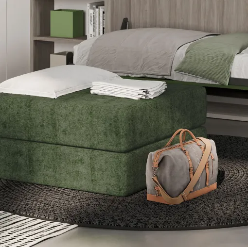 Pouf letto Inmotion in tessuto di Clever