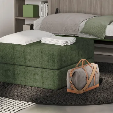 Pouf letto Inmotion in tessuto di Clever