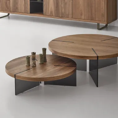 Tavolino rotondo in legno York di Modesign