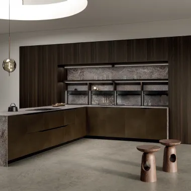 Cucina Design con penisola Elementi 02 di Snaidero