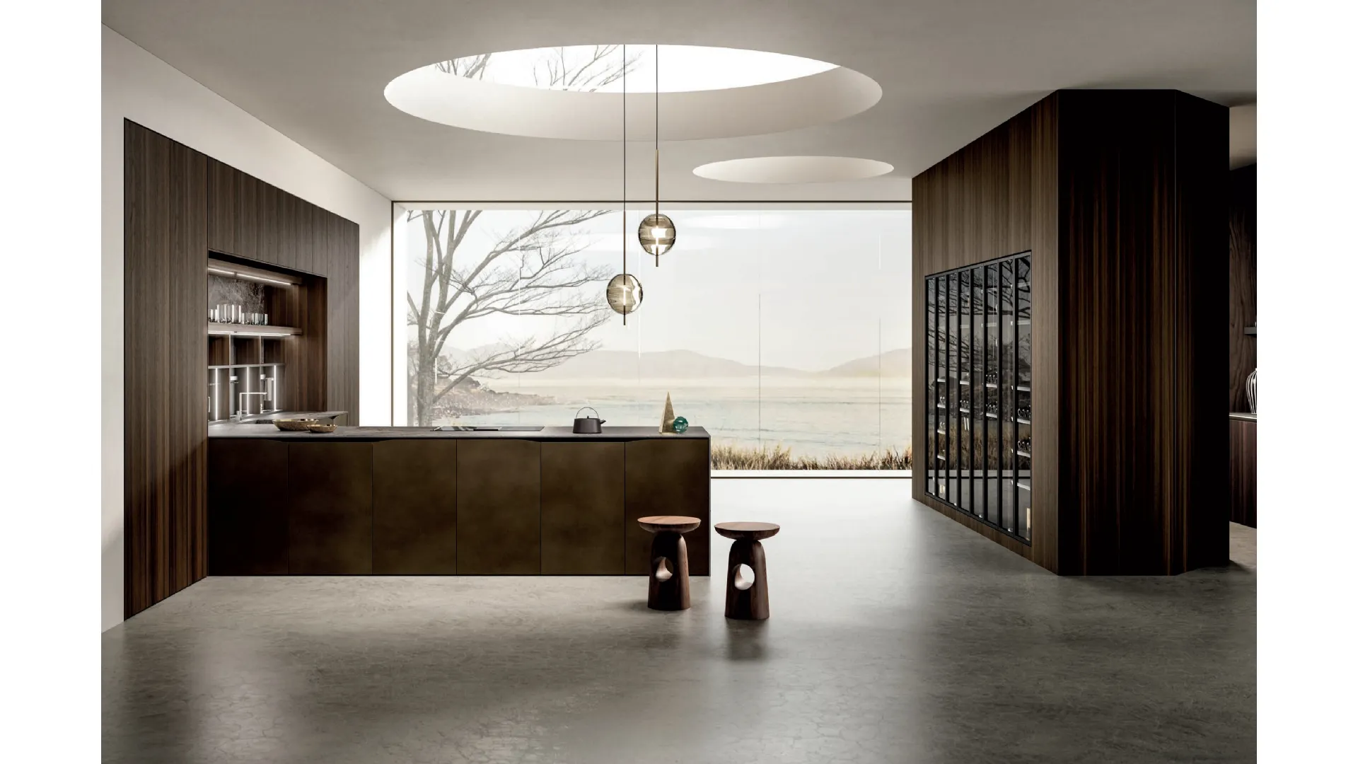 Cucina Design con penisola Elementi 02 di Snaidero