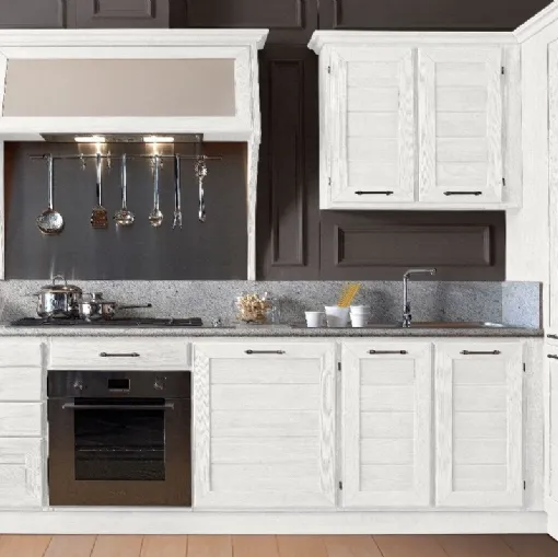 Cucina Moderna angolare Clohe Bianco di Le Cucine dei Mastri