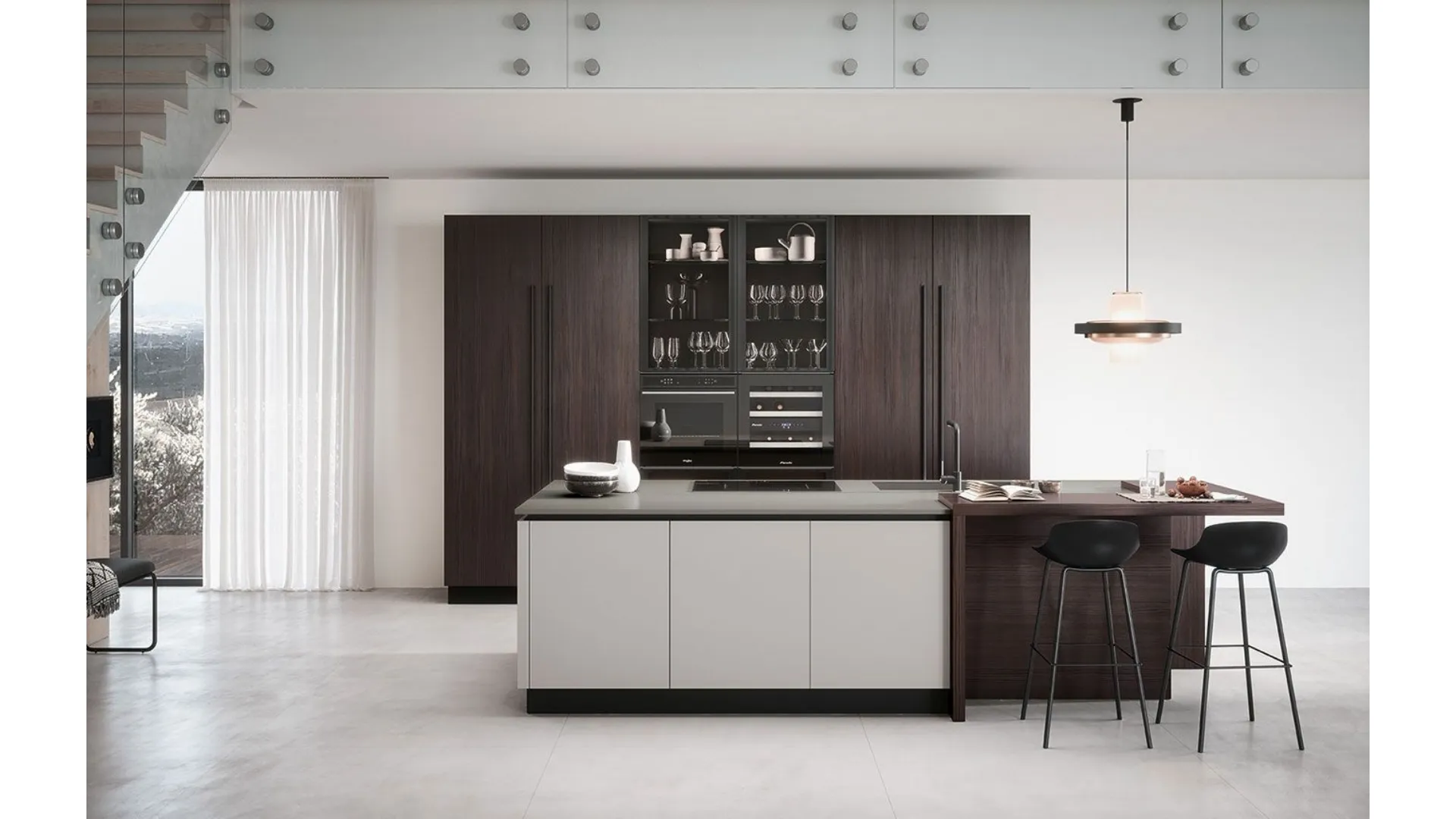 Cucina Moderna con isola Colibrì Gola 02 di Forma Cucine