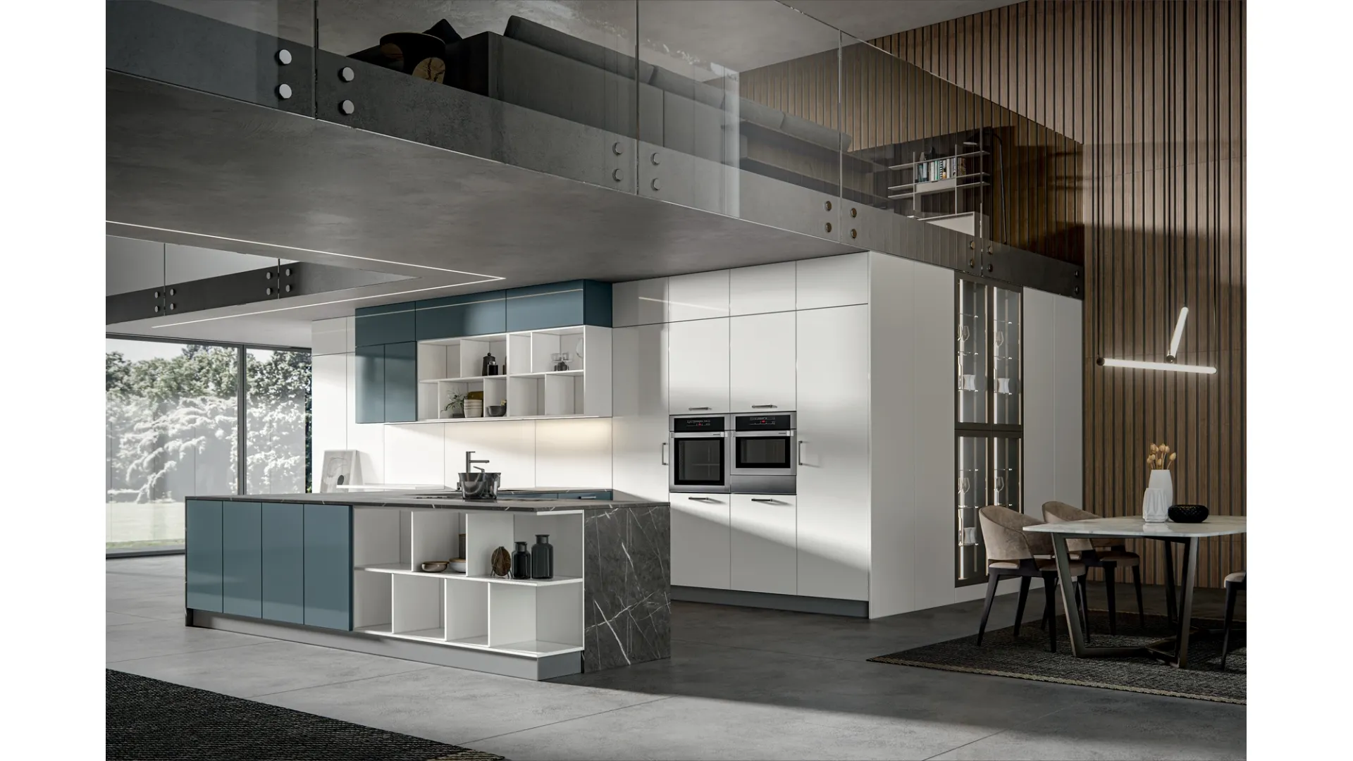 Cucina Moderna con penisola Klee 10 di Home Cucine