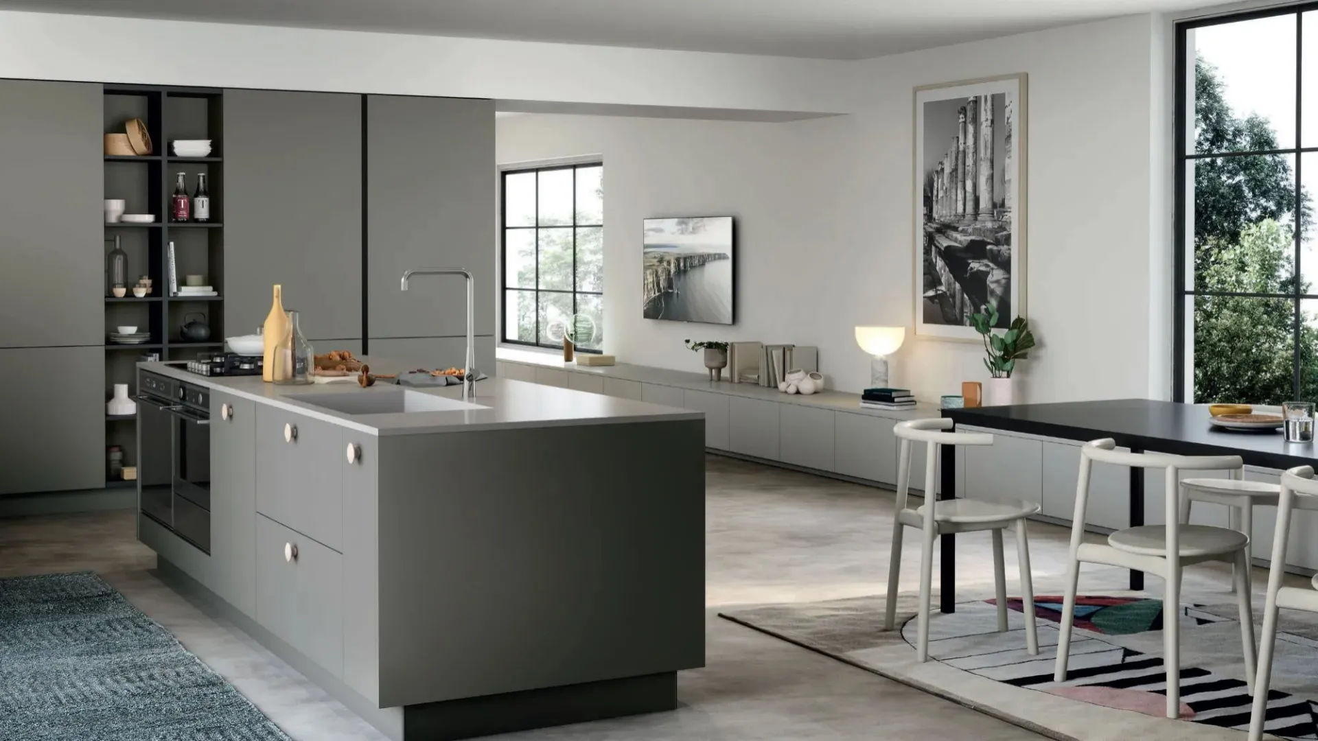 Cucina Moderna con isola Trend 05 di Forma Cucine