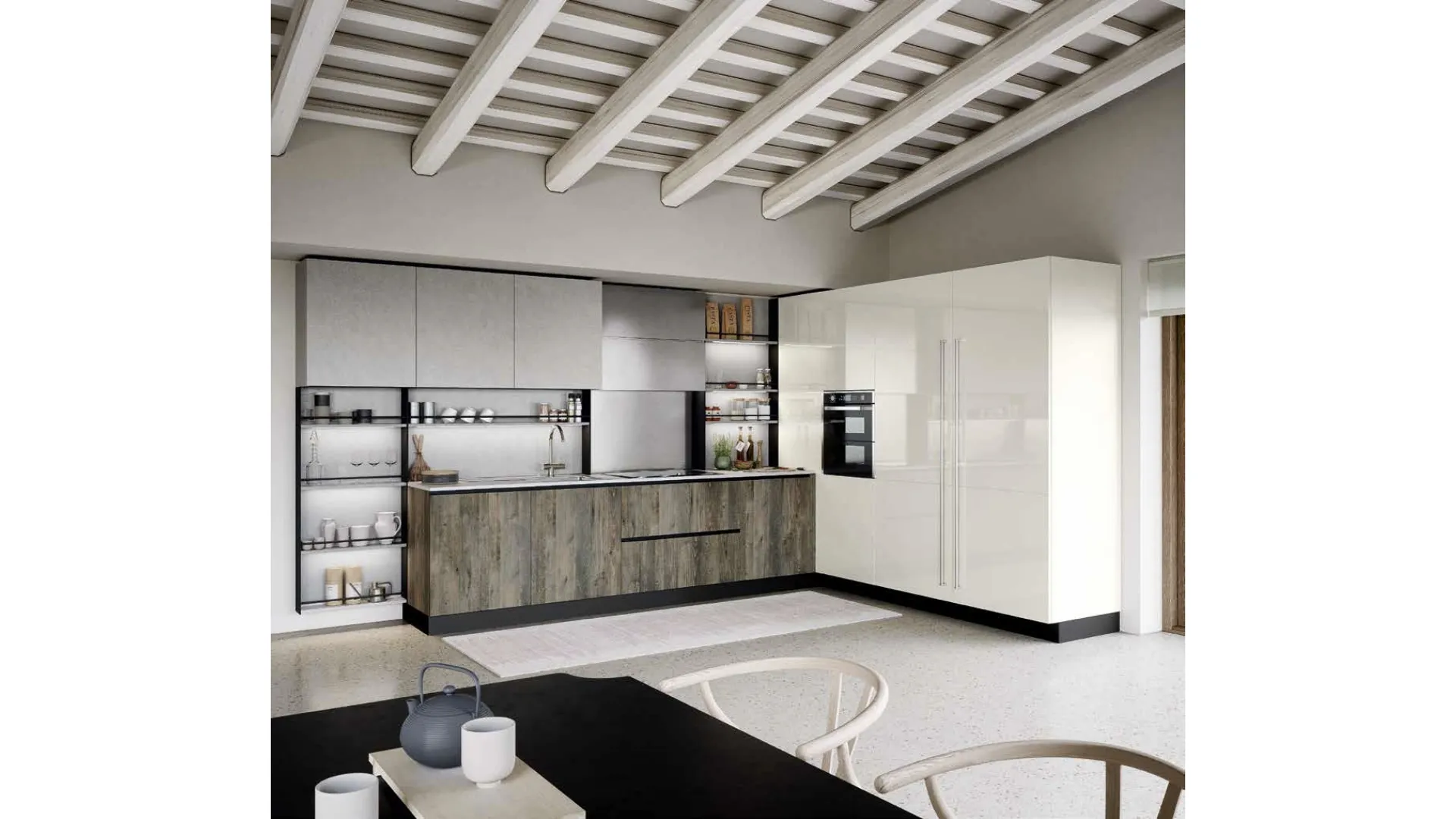 Cucina Moderna angolare Trend Maniglia Home 01 di Forma Cucine